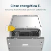 Imagen 5 Lavavajillas integrable Bolero Aguazero 4101 Full-BI E de 45 cm. Capacidad para 11 cubiertos, 6 programas, 3ª bandeja y eficiencia energética clase E para el hogar.