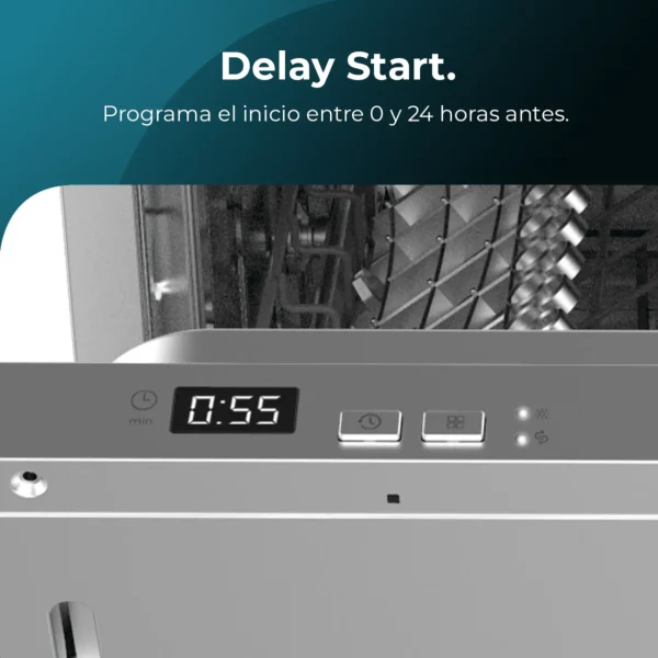 Imagen 6 Lavavajillas integrable Bolero Aguazero 4101 Full-BI E de 45 cm. Capacidad para 11 cubiertos, 6 programas, 3ª bandeja y eficiencia energética clase E para el hogar.