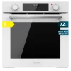 Horno integrable Bolero Hexa M226000 Glass White de Cecotec con frontal de cristal blanco y mandos escamoteables.