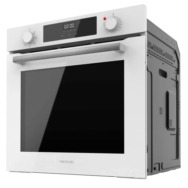Imagen 4 Horno integrable Cecotec Bolero Hexa M226000 Glass White de 75L. 7 funciones, Steam Assist y eficiencia A para resultados profesionales en tu cocina moderna.