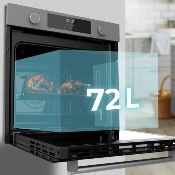 Imagen 7 Horno integrable Cecotec Bolero Hexa M226000 de 75L. Con 7 funciones, Steam Assist y acabado Glass Grey. Eficiencia energética A y potencia de 2800W.