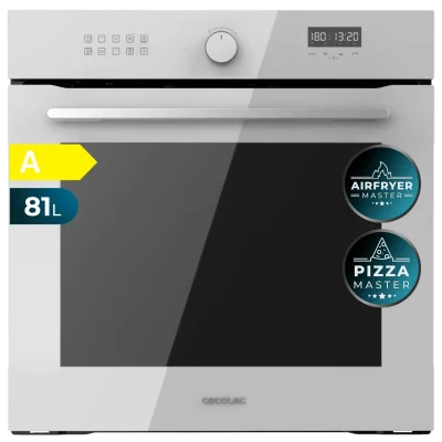 Horno integrable Cecotec Bolero Hexa AF316000 Glass White con panel táctil y acabado en cristal blanco