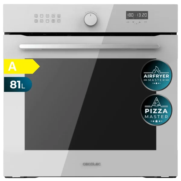 Horno integrable Cecotec Bolero Hexa AF316000 Glass White con panel táctil y acabado en cristal blanco