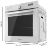 Imagen 3 Horno integrable Cecotec Bolero Hexa AF316000 Glass White de 81L, clase A. Con 11 funciones, Airfryer Master, Pizza Master y limpieza Steam EasyClean.