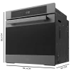 Imagen 3 Horno pirolítico Bolero Hexa P506000 Matt de 81L con 11 funciones, Airfryer Master y conectividad. Eficiencia A+ y diseño elegante en acabado mate de Cecotec.
