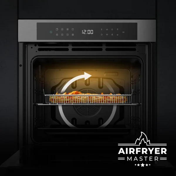 Imagen 8 Horno pirolítico Bolero Hexa P506000 Matt de 81L con 11 funciones, Airfryer Master y conectividad. Eficiencia A+ y diseño elegante en acabado mate de Cecotec.