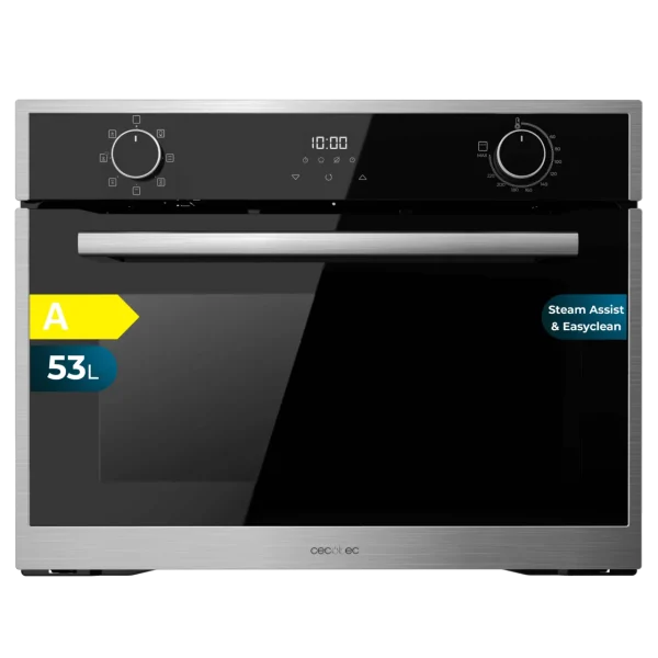 Horno integrable compacto Cecotec Bolero Hexa M224500 Edge A en acero inoxidable con panel de control y puerta de cristal