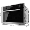 Imagen 3 Horno integrable Cecotec Bolero Hexa M224500 Edge A de 53L, 2600 W y 7 funciones con Steam Assist y Grill. Cocción precisa y eficiente en diseño compacto de 45 cm.