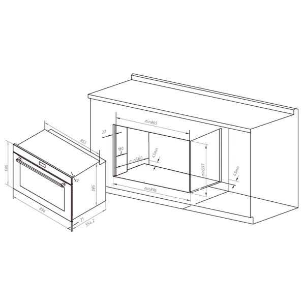 Imagen 5 Horno integrable Cecotec Bolero Hexa AF319000 Inox de 133L con 11 funciones, tecnología Airfryer Master y eficiencia energética clase A. Cocina sana y profesional.