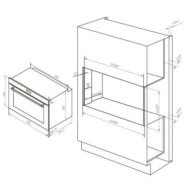 Imagen 6 Horno integrable Cecotec Bolero Hexa AF319000 Inox de 133L con 11 funciones, tecnología Airfryer Master y eficiencia energética clase A. Cocina sana y profesional.