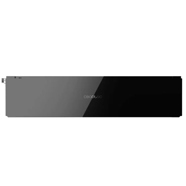 Imagen 2 Calientaplatos integrable Bolero Hexa WD Glass Black de 60 cm. Control mecánico, temperatura ajustable y base antideslizante con elegante acabado en cristal negro.