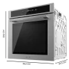 Imagen 3 Horno multifunción Bolero Hexa SM406000 Edge+ de 75 L, 2900 W y 13 funciones. Cocina profesional con Steak Master y Pizza Master en eficiencia energética A+.