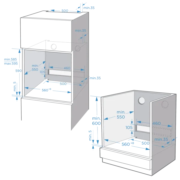 Imagen 5 Horno multifunción Bolero Hexa SM406000 Edge+ de 75 L, 2900 W y 13 funciones. Cocina profesional con Steak Master y Pizza Master en eficiencia energética A+.