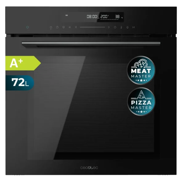 Imagen 4 Horno integrable Cecotec Bolero Hexa SM406000 de 75L, 13 funciones y clase A+. Incluye Steak Master y Pizza Master en acabado cristal negro de 2900 W.