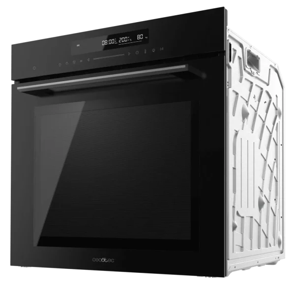 Imagen 6 Horno integrable Cecotec Bolero Hexa SM406000 de 75L, 13 funciones y clase A+. Incluye Steak Master y Pizza Master en acabado cristal negro de 2900 W.