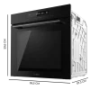 Imagen 7 Horno integrable Cecotec Bolero Hexa SM406000 de 75L, 13 funciones y clase A+. Incluye Steak Master y Pizza Master en acabado cristal negro de 2900 W.