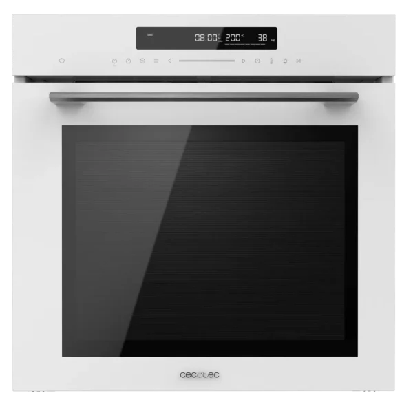 Imagen 4 Horno integrable Cecotec Bolero Hexa SM406000 de 75L, 13 funciones, Pizza Master y Steak Master. Clasificación energética A+ y diseño en cristal blanco.