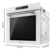 Imagen 5 Horno integrable Cecotec Bolero Hexa SM406000 de 75L, 13 funciones, Pizza Master y Steak Master. Clasificación energética A+ y diseño en cristal blanco.