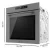 Imagen 5 Horno integrable Cecotec Bolero Hexa SM406000 Glass Grey A+ de 75 L. Con 13 funciones, Steak Master y Pizza Master. Potencia de 2900 W y eficiencia energética.