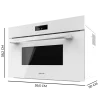 Imagen 3 Microondas integrable Bolero Hexa MW703800 Glass White de 34L con grill, defrost y menús automáticos. Diseño elegante en cristal blanco para tu cocina moderna.