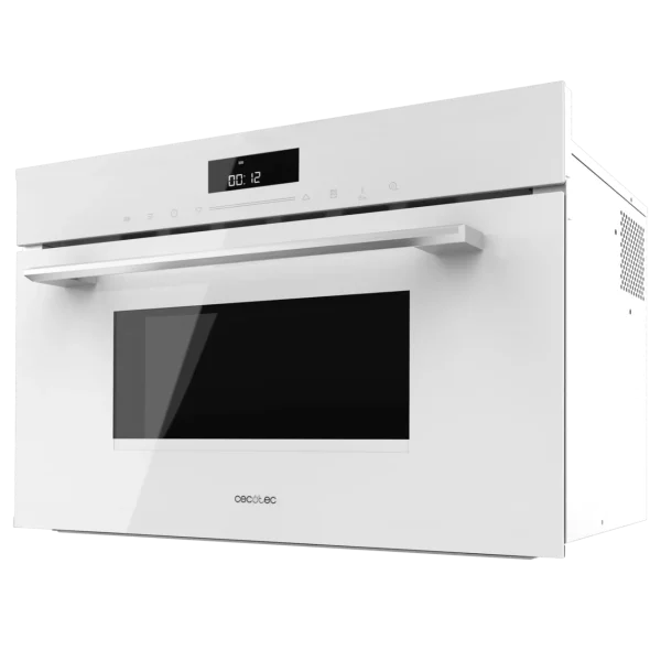 Imagen 4 Microondas integrable Bolero Hexa MW703800 Glass White de 34L con grill, defrost y menús automáticos. Diseño elegante en cristal blanco para tu cocina moderna.