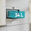 Imagen 7 Microondas integrable Bolero Hexa MW703800 Glass White de 34L con grill, defrost y menús automáticos. Diseño elegante en cristal blanco para tu cocina moderna.