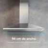 Imagen 5 Campana extractora piramidal Bolero Flux PM 903500 Inox B de 90 cm. Potencia de 65W, succión de 350 m3/h y eficiencia energética clase B para un aire limpio.