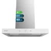 Campana extractora decorativa en forma de T Bolero Flux TT 605500 Glass White de Cecotec con frontal de vidrio blanco y control táctil