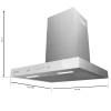 Imagen 3 Campana extractora Bolero Flux TT 605500 Glass White A++ de 60 cm. Succión de 550 m³/h, control táctil, sensor de humos y control gestual para tu cocina.