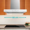 Imagen 6 Campana extractora Bolero Flux TT 605500 Glass White A++ de 60 cm. Succión de 550 m³/h, control táctil, sensor de humos y control gestual para tu cocina.