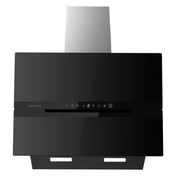 Imagen 2 Campana decorativa Bolero Flux DT 608010 Glass Black A++ de 60cm, succión 800m3/h, control gestual, sensor de humos y máxima eficiencia energética clase A++.