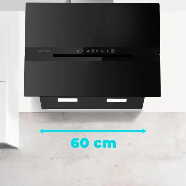 Imagen 5 Campana decorativa Bolero Flux DT 608010 Glass Black A++ de 60cm, succión 800m3/h, control gestual, sensor de humos y máxima eficiencia energética clase A++.