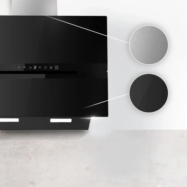 Imagen 6 Campana decorativa Bolero Flux DT 608010 Glass Black A++ de 60cm, succión 800m3/h, control gestual, sensor de humos y máxima eficiencia energética clase A++.