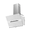 Imagen 2 Campana decorativa Cecotec de 60 cm, succión 800 m³/h y eficiencia A++. Incluye control gestual, sensor de humo y acabado en cristal blanco con motor de 220W.