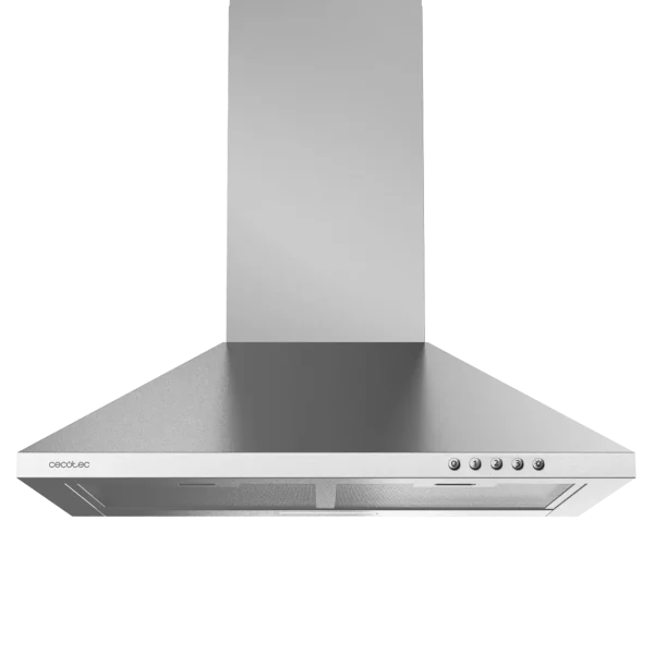 Imagen 2 Campana piramidal Cecotec Bolero Flux PM 604300 Inox C de 60 cm. Potencia de succión de 403 m3/h, acabado en acero inoxidable y controles mecánicos de precisión.