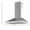 Imagen 3 Campana piramidal Cecotec Bolero Flux PM 604300 Inox C de 60 cm. Potencia de succión de 403 m3/h, acabado en acero inoxidable y controles mecánicos de precisión.