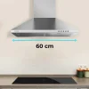 Imagen 5 Campana piramidal Cecotec Bolero Flux PM 604300 Inox C de 60 cm. Potencia de succión de 403 m3/h, acabado en acero inoxidable y controles mecánicos de precisión.
