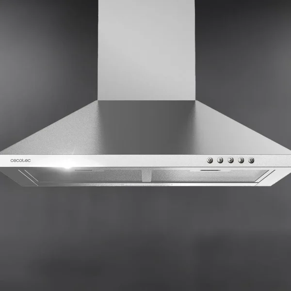 Imagen 6 Campana piramidal Cecotec Bolero Flux PM 604300 Inox C de 60 cm. Potencia de succión de 403 m3/h, acabado en acero inoxidable y controles mecánicos de precisión.