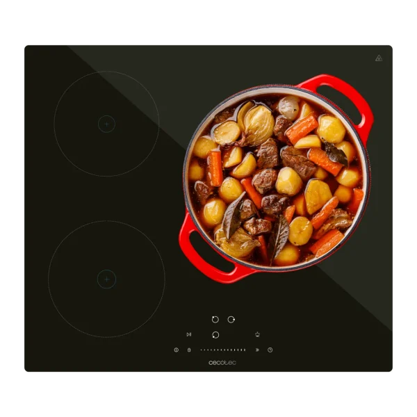 Placa de inducción Cecotec Bolero Squad I 3200 con tres zonas de cocción y control táctil deslizante invisible