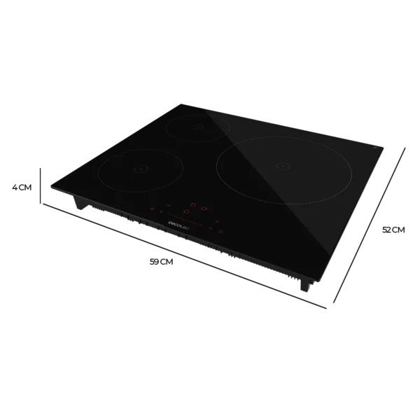 Imagen 3 Placa de inducción Bolero Squad I 3200 de Cecotec con 7200 W, 9 niveles de potencia, control slider invisible y función Booster para máxima eficiencia táctil.