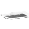 Imagen 3 Campana convencional Bolero Flux CM 602200 White B de 60 cm. Potencia de succión 220 m3/h, eficiencia clase B y 3 niveles de potencia regulables.