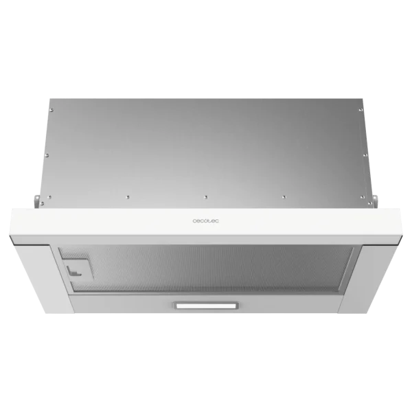 Imagen 2 Campana telescópica Bolero Flux TLM 603500 White A de 60 cm con succión de 350 m3/h, motor de 70 W y eficiencia energética clase A. Ideal para cocinas compactas.