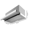 Imagen 3 Campana telescópica Bolero Flux TLM 603500 White A de 60 cm con succión de 350 m3/h, motor de 70 W y eficiencia energética clase A. Ideal para cocinas compactas.
