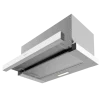 Imagen 4 Campana telescópica Bolero Flux TLM 603500 White A de 60 cm con succión de 350 m3/h, motor de 70 W y eficiencia energética clase A. Ideal para cocinas compactas.