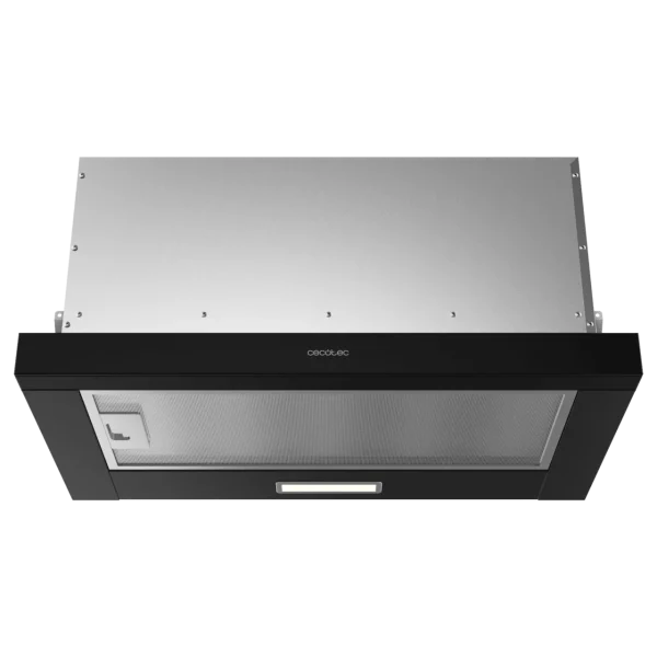 Imagen 2 Campana telescópica Bolero Flux TLM 603500 Black A de 60 cm. Eficiencia Clase A, motor de 70W y 350 m3/h de succión con elegante acabado en negro.