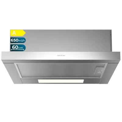 Campana extractora telescópica Cecotec Bolero Flux TLM 606500 Inox A de 60 cm en acero inoxidable
