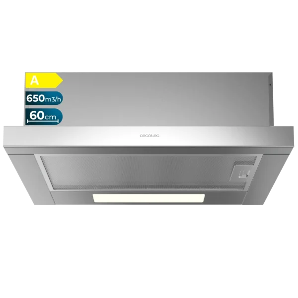 Campana extractora telescópica Cecotec Bolero Flux TLM 606500 Inox A de 60 cm en acero inoxidable