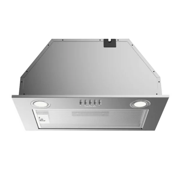 Imagen 2 Campana integral Cecotec de 52 cm con 350 m3/h de succión, motor de 70 W y acabado inox. Eficiencia clase B y filtros de carbono para una cocina sin humos.