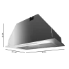 Imagen 3 Campana integral Bolero Flux IT 525500 Inox A++ de 52 cm. Potencia de 550 m3/h, motor de 75W, control táctil y eficiencia energética A++ para una cocina limpia.