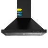 Campana extractora piramidal Cecotec Bolero Flux PM 606500 Black A en color negro de 60 cm